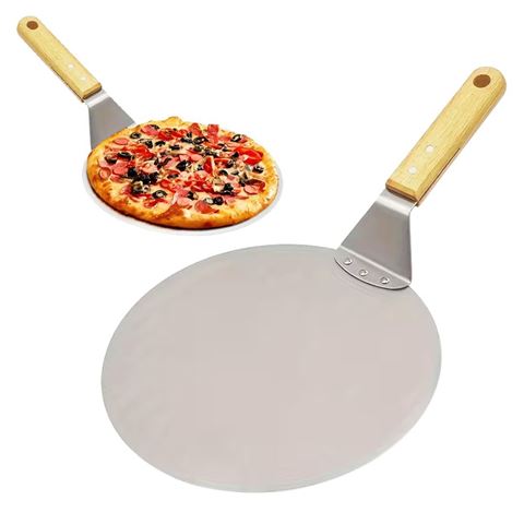 Imagen de Pala para pizza redonda-mango alto