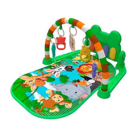 Imagen de Alfombra gimnasio para bebé con piano y accesorios