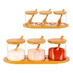 Imagen de Set condimentero/salsero-base, tapa y cuchara bambu