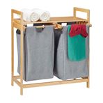 Imagen de Organizador de bamboo con cestos para la ropa