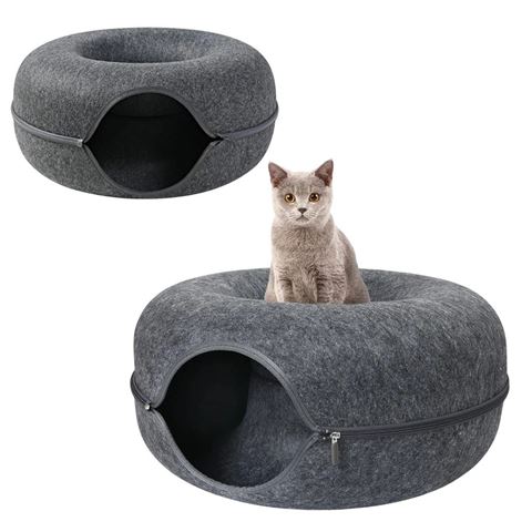 Imagen de Cama redonda para mascota con tunel