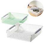 Imagen de Canasto organizador calado plástico  multiuso con asas