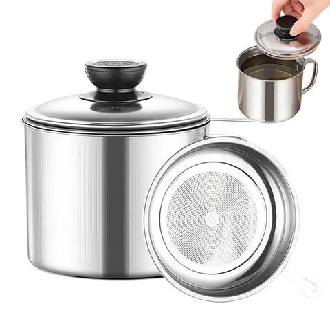 Imagen de Recipiente acero inoxidable  Colador de aceite con filtro Frituras