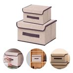 Imagen de Cajas plegables de tela para almacenamiento en set x 2