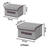 Imagen de Cajas plegables de tela para almacenamiento en set x 2
