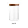 Imagen de Frasco de vidrio con tapa hermética de madera 210 ml