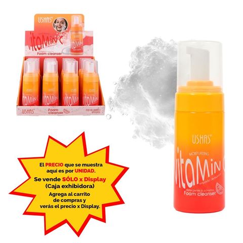 Imagen de Limpiador facial Ushas espuma-vitamina C-Ha608-4