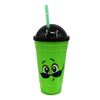 Imagen de Vaso plástico con tapa y sorbito caras