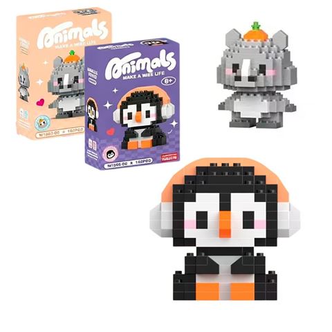 Imagen de Bloques encastre para armar animales-en caja