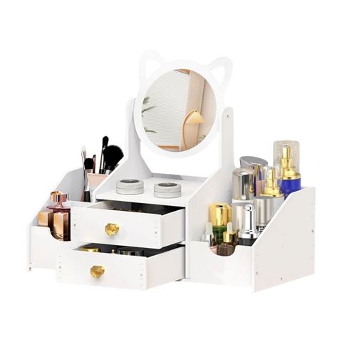 Imagen de Organizador para maquillajes con espejo- 2 cajones