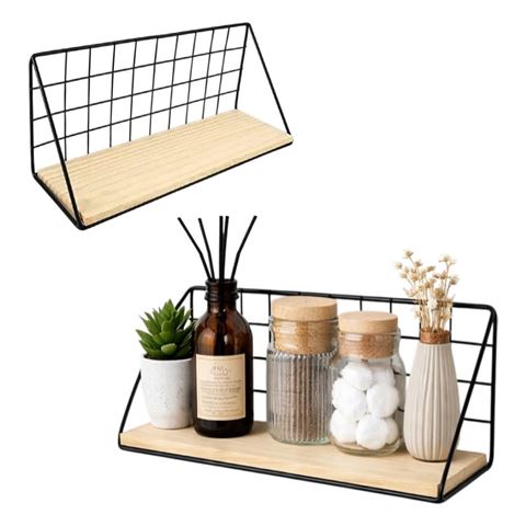 Imagen de Estante para pared hierro con madera