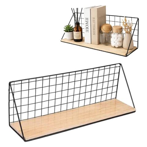 Imagen de Estante para pared hierro con madera