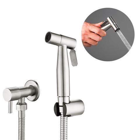 Imagen de Ducha higiénica bidet para inodoro con llave de corte