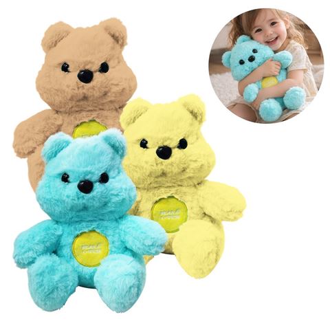 Imagen de Peluche oso color con moña p/colgar