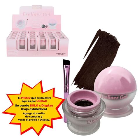 Imagen de Delineador Ushas de ojos gel-waterproff-marron-UEL003-2