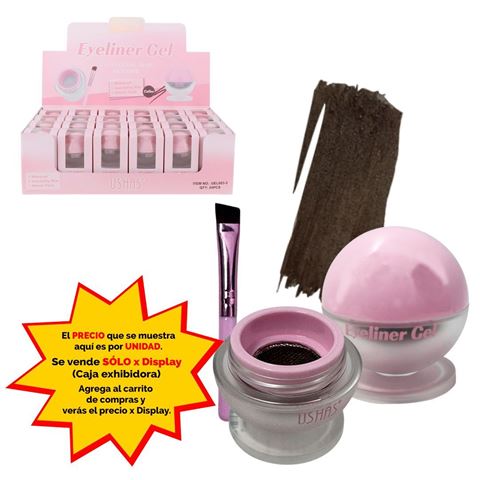 Imagen de Delineador Ushas de ojos gel-waterproff-café-UEL003-3