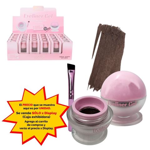 Imagen de Delineador Ushas de ojos gel-waterproff-gris-UEL003-4