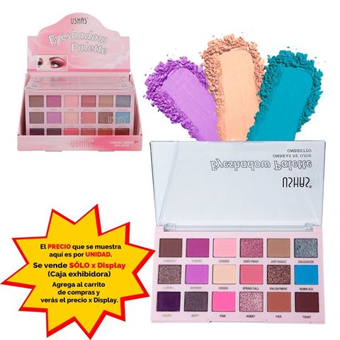 Imagen de Paleta Ushas 18 sombras- UES013-01