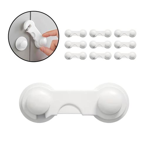 Imagen de Tranca Set x 10 pcs Traba Puertas y Cajones Seguridad bebés y niños