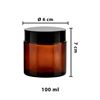 Imagen de Frasco marron con tapa u contratapa 100 ml
