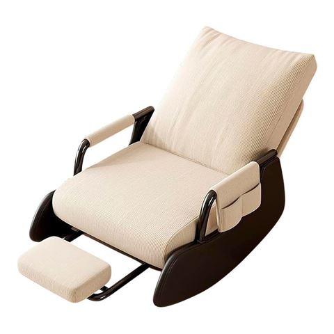 Imagen de Sillon poltrona butaca mecedora con posa pie y bolsillo organizador