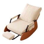 Imagen de Sillon poltrona butaca mecedora con posa pie y bolsillo organizador