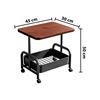 Imagen de Mesa con estante y rueditas - Mesa auxiliar mesa ratona