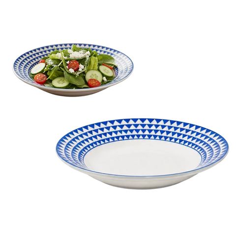 Imagen de Plato ceramica borde estampado redondo