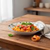 Imagen de Plato ceramica tipo marmolado redondo