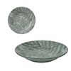 Imagen de Plato ceramica estampado hojas redondo
