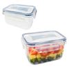 Imagen de Recipiente vianda rectangular 300ml  Con tapa cierre hermetico