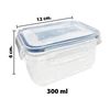 Imagen de Recipiente vianda rectangular 300ml  Con tapa cierre hermetico