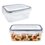Imagen de Recipiente vianda rectangular 450ml Con tapa cierre hermetico