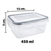 Imagen de Recipiente vianda rectangular 450ml Con tapa cierre hermetico