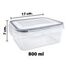 Imagen de Recipiente vianda rectangular 800ml - Con -tapa cierre hermetico