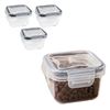 Imagen de Recipientes Set x 4 piezas - Rectangulares de 60ml cada uno  Con tapa hermética