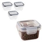 Imagen de Recipientes Set x 4 piezas - Rectangulares de 60ml cada uno  Con tapa hermética