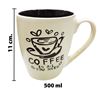 Imagen de Taza ceramica Café-bicolor estampada