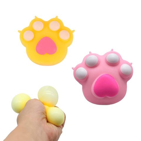 Imagen de Squishy Patitas Huellas C/U - Juguete anti estrés - Colores surtidos.
