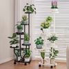 Imagen de Soporte para plantas - 6 Portamacetas + Estante inferior doble
