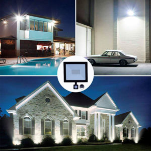 Imagen de Foco led mini  luz fría  con sensor de movimiento y luz IP66 30W
