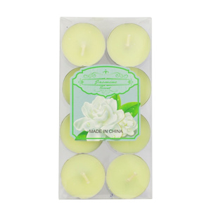Imagen de Velas chatas blancas 8 unidades