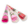 Imagen de Flor rosa con aroma estuche transparente