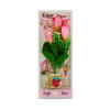 Imagen de Adorno flores en maceta con luz en caja mica