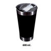 Imagen de Vaso térmico metálico de doble pared con tapa y destapador