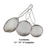 Imagen de Set Coladores de metal 3 unidades 8"/10"/12"