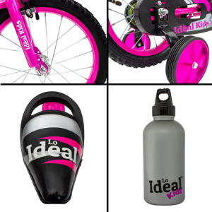 Imagen de Bicicleta rod. 16 canasto + rueditas + accesorios niño niña