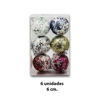 Imagen de Bola esfera decorada navidad 6 unidades