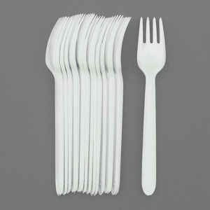 Imagen de Tenedor descartable blanco 50 unidades