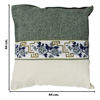 Imagen de Almohadón bicolor con franja decorativa 44 cm x 44 cm